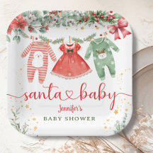 Papel de Menina de Chuva de Bebê de Natal