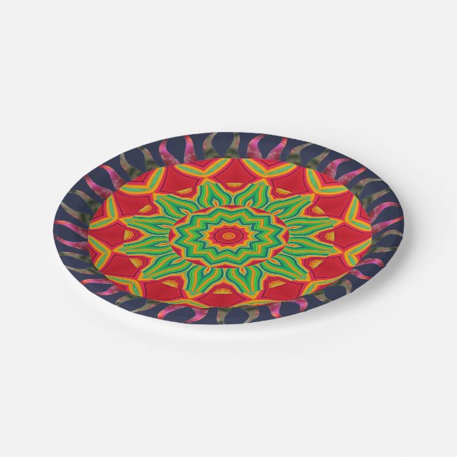 Prato De Papel Papel de papel Mandala (Inclinado)