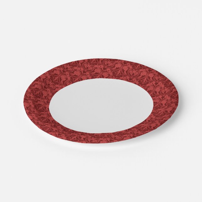 Prato De Papel Papel de parede vermelho (Inclinado)