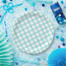 Papel e placas de festas azul Pastel