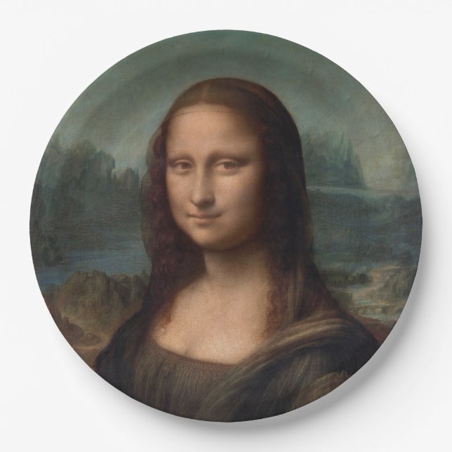 PRATO DE PAPEL PAPEL: LEONARDO DA VINCI : MONA LISA (Frente)