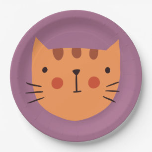 Prato De Papel Papel para Crianças de Aniversário de Cat