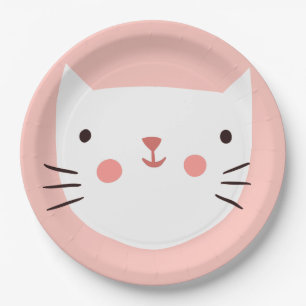 Prato De Papel Papel para Crianças de Aniversário de Cat