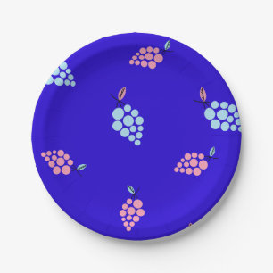 Prato De Papel Papel para uvas Azuis e Rosa
