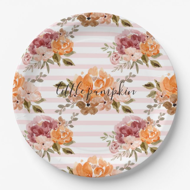 Prato De Papel Papel Pequeno Pumpkin Coloca Chá de fraldas (Frente)