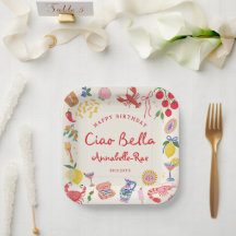 Papel Personalizado de Aniversário Italiano Ciao B