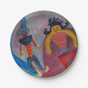 Prato De Papel Papel personalizado de arte em Whimsic Placas 7 em