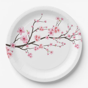 PRATO DE PAPEL PAPEL: SAKURA BLOSSOMS