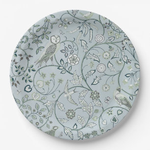 PRATO DE PAPEL PAPEL: WILLIAM MORRIS: OWL & PHEASANT