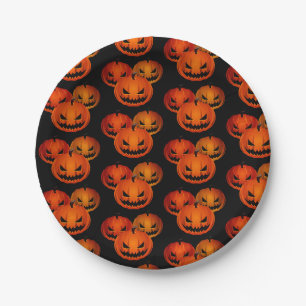 Prato De Papel Papelada de Halloween - Pumpkins assustador
