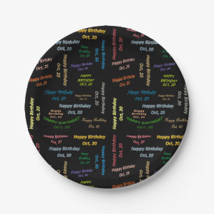 Prato De Papel Papelão, 20 de outubro, Aniversário