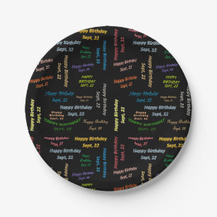 Prato De Papel Papelão, 22 de setembro, Aniversário