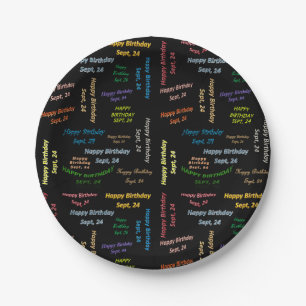 Prato De Papel Papelão, 24 de setembro, Aniversário