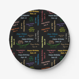 Prato De Papel Papelão, 25 de setembro, Aniversário