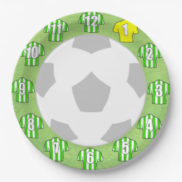 Prato De Papel Papelão - Camisas Esportivas Verde e Branco Estimu