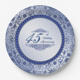 Prato De Papel Papelão de Aniversário de Casamento 45