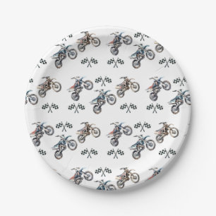 Prato De Papel Papelão de Aniversário de Motocicleta Dirt