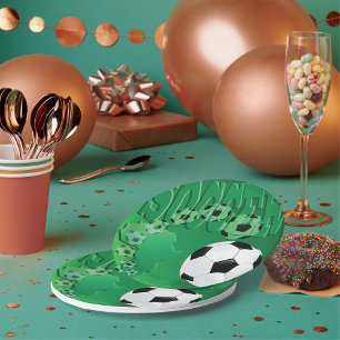 Prato De Papel Papelão de futebol