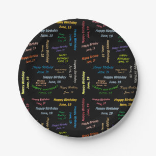 Prato De Papel Papelão junho, 19 Aniversário