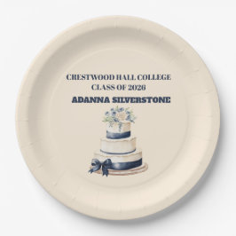 Prato De Papel Paper Plate-Editable Graduation Party Plates