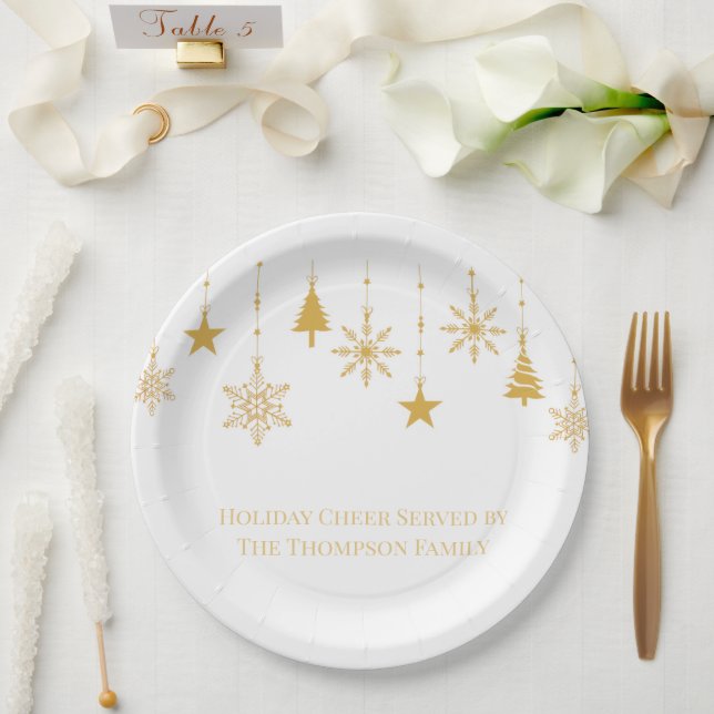 Prato De Papel Paper Plates – Holiday Celebration Tableware (Casamento)