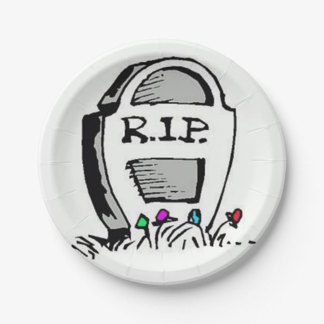 Prato De Papel Paper Plates Mortician (Frente)