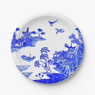 Prato De Papel Paper Plates Willow Design