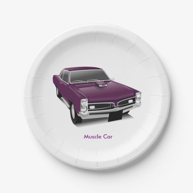 Prato De Papel #PaperPlate #MuscleCar #CarDesignPaperPlate (Frente)