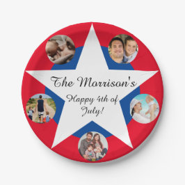 Prato De Papel Papo Vermelho, Azul e Branco do Dia Nacional da Ba