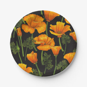 Prato De Papel papoila da Califórnia
