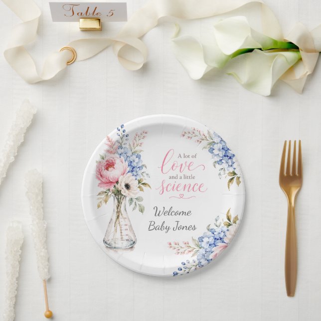 Prato de Papel para Chá de Bebê: Destaques Jornada (Casamento)