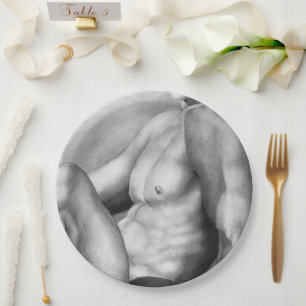 Prato de Papel Para Ele - Desenho Nu Artístico Mas