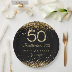 Prato de Papel para Festa de Aniversário de 50 ano