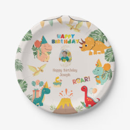 Prato de Papel para Festa de Aniversário de Dinoss