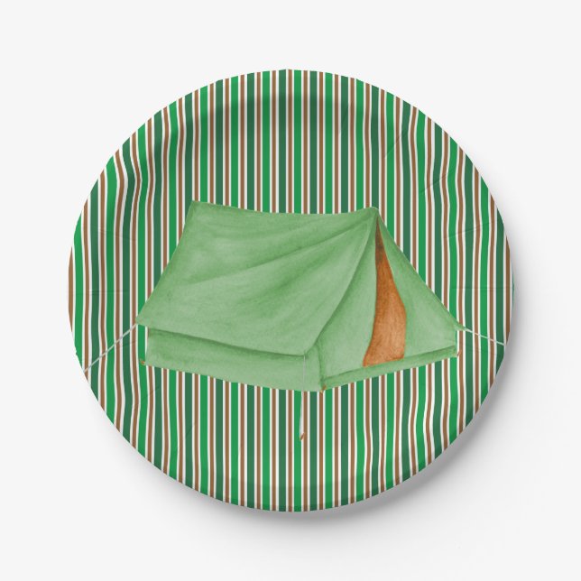 Prato de Papel para Festa de Camping (Frente)