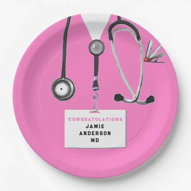 Prato de papel para festa de formatura da faculdad (Frente)