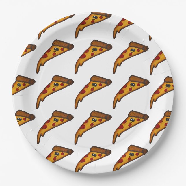 Prato de Papel para Festa de Pizza (Frente)