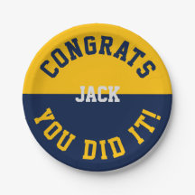 Parabéns de marinho e Graduação Dourada - Você Fez