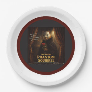 Prato De Papel Paródia de Esquilo Fantasma da Ópera
