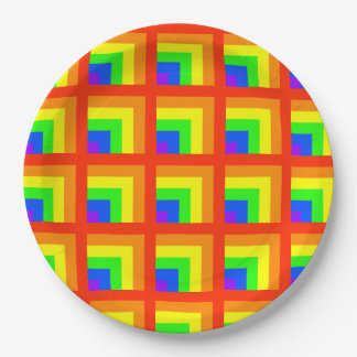Prato De Papel Partes do Rainbow Blocks - conjunto 2