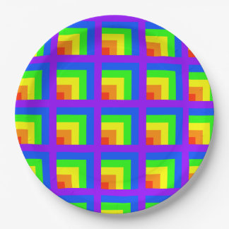 Prato De Papel Partes do Rainbow Blocks - conjunto 3
