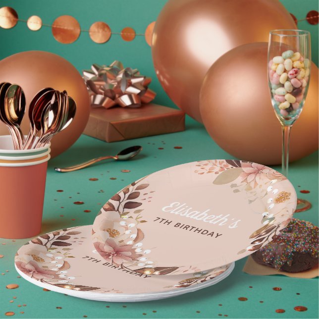 Prato De Papel Partido Bohemian Slumber Pajama Personalizado (Múltiplo)