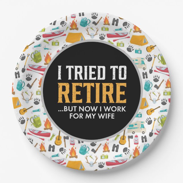 Prato De Papel Partido da Reforma para amantes de acampamento (Frente)