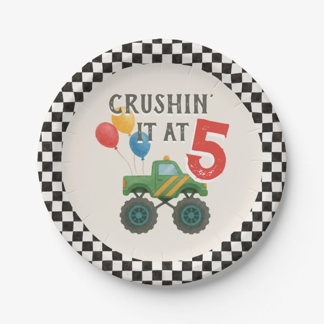 Prato De Papel Partido do Aniversário de criança de Aquarela de T (Frente)