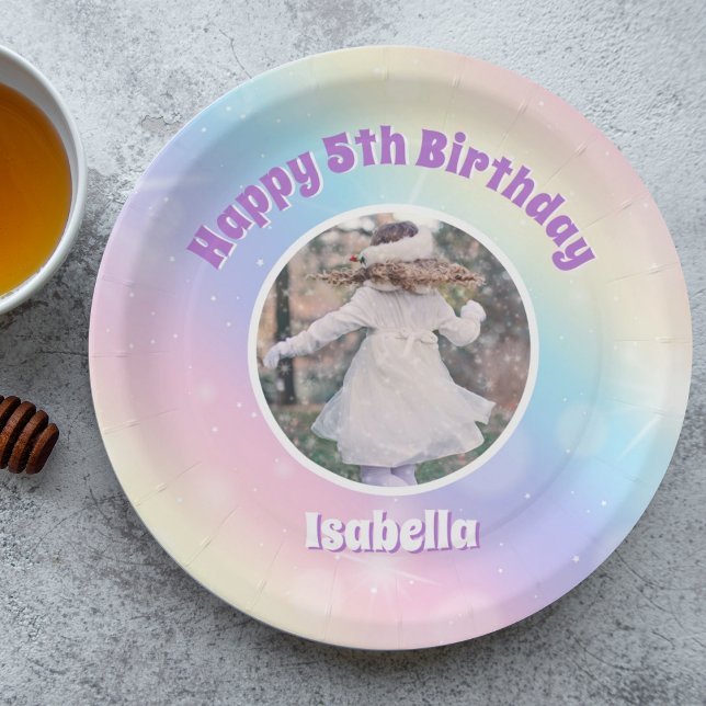 Prato De Papel Partido do Aniversário de criança Sparkle bonito d (Criador carregado)