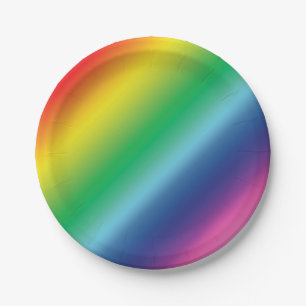 Prato De Papel partido do orgulho do arco-íris cores lgbt lgbtq