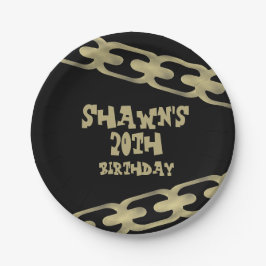 Prato De Papel Partido Hop Hip Adulto em Cadeia dos anos 80