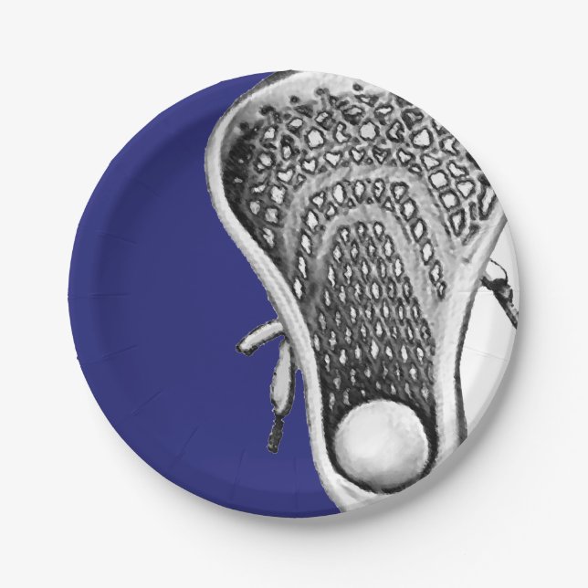 Prato De Papel Partido Lacrosse (Frente)