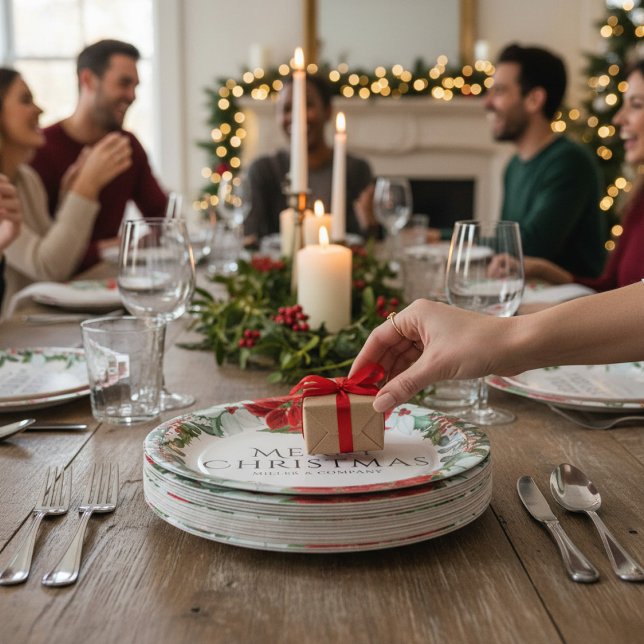 Prato De Papel Partido Natal - Partido Moderno das Férias Corpora (Criador carregado)