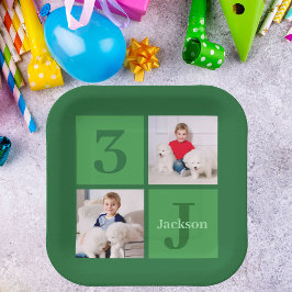 Prato De Papel Partido Personalizado de Colagem de Fotos de Anive